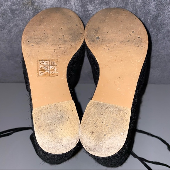 ASOS Shoes TAMIKO Size 4 Embroidered Black 4” High Wedges - Picture 13 of 15